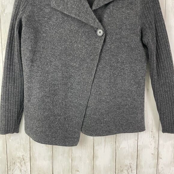 Mercer & Madison 100% Wool Cardigan Sweater Women’s S Single Button Dk G… - Picture 4 of 8